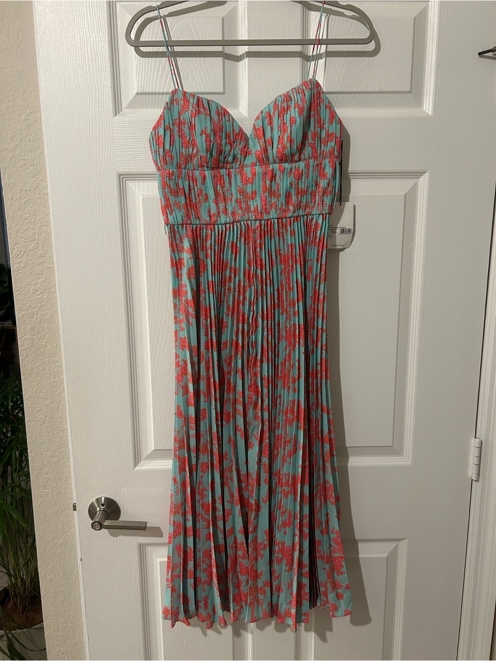 NWT AMUR Beckett Midi Pleated Dress